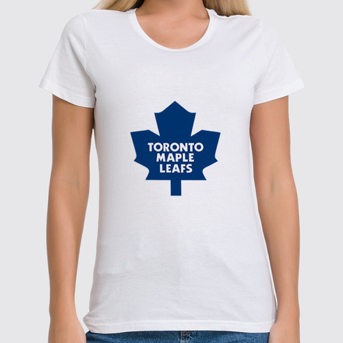 Заказать женскую футболку в Москве. Футболка классическая Toronto Maple Leafs от BURNSHIRTS - готовые дизайны и нанесение принтов.