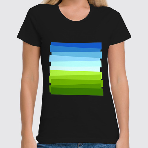Заказать женскую футболку в Москве. Футболка классическая утро,горизонт от Вячеслав Вячеслав - готовые дизайны и нанесение принтов.