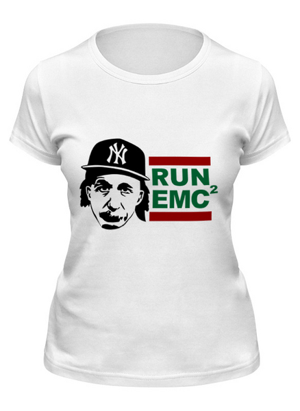 Заказать женскую футболку в Москве. Футболка классическая RUN EMC от gopotol - готовые дизайны и нанесение принтов.
