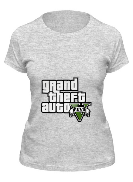 Заказать женскую футболку в Москве. Футболка классическая Grand Theft Auto 5 от BURNSHIRTS - готовые дизайны и нанесение принтов.