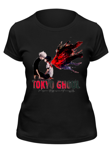 Заказать женскую футболку в Москве. Футболка классическая Токийский Гуль (Tokyo Ghoul) от Ricky Red - готовые дизайны и нанесение принтов.