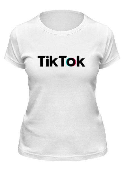 Заказать женскую футболку в Москве. Футболка классическая TikTok  от DESIGNER   - готовые дизайны и нанесение принтов.