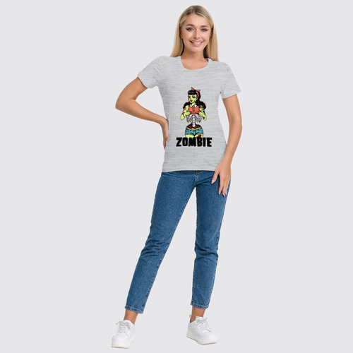 Заказать женскую футболку в Москве. Футболка классическая Zombie girl  от Leichenwagen - готовые дизайны и нанесение принтов.