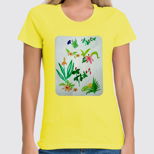 Заказать женскую футболку в Москве. Футболка классическая Ботаника от mrs-snit@yandex.ru - готовые дизайны и нанесение принтов.