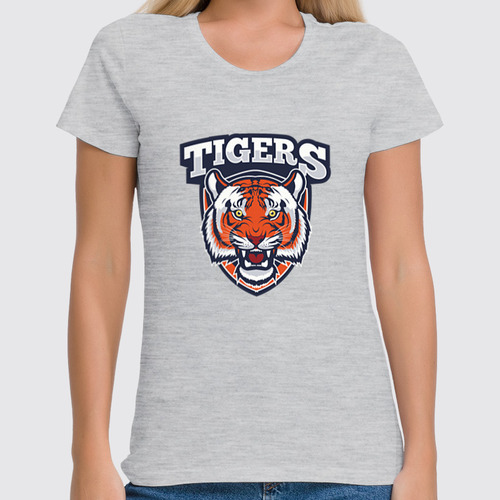 Заказать женскую футболку в Москве. Футболка классическая Tigers от Елена Елена - готовые дизайны и нанесение принтов.