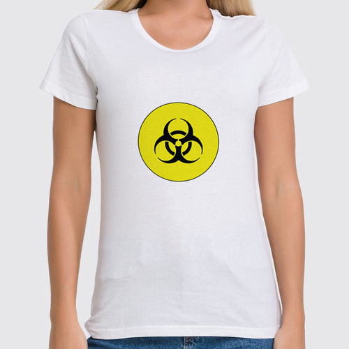 Заказать женскую футболку в Москве. Футболка классическая Biohazard от THE_NISE  - готовые дизайны и нанесение принтов.