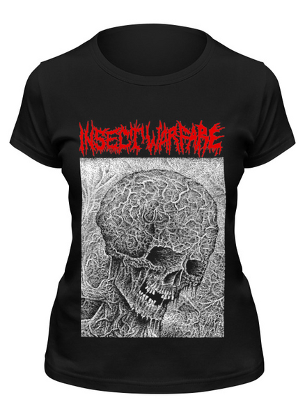 Заказать женскую футболку в Москве. Футболка классическая Insect Warfare Band от Leichenwagen - готовые дизайны и нанесение принтов.