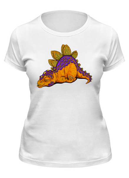 Заказать женскую футболку в Москве. Футболка классическая Dinosaurs от balden - готовые дизайны и нанесение принтов.