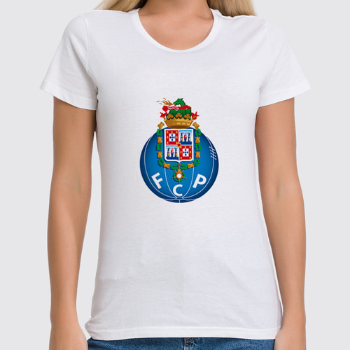 Заказать женскую футболку в Москве. Футболка классическая FC Porto от THE_NISE  - готовые дизайны и нанесение принтов.