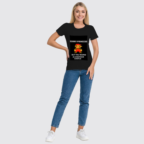 Заказать женскую футболку в Москве. Футболка классическая Марио от retroman62 - готовые дизайны и нанесение принтов.