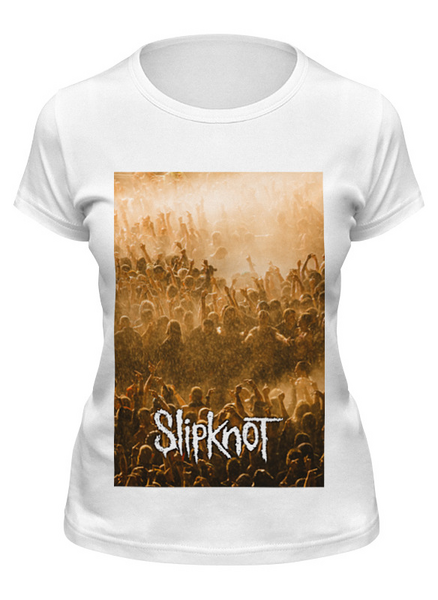 Заказать женскую футболку в Москве. Футболка классическая Slipknot от Vladec11 - готовые дизайны и нанесение принтов.