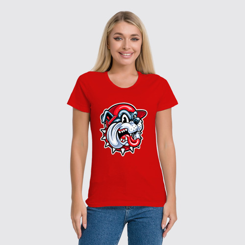 Заказать женскую футболку в Москве. Футболка классическая Собака  от Print design  - готовые дизайны и нанесение принтов.