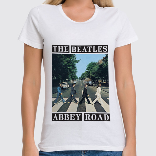 Заказать женскую футболку в Москве. Футболка классическая The Beatles от inPrintio - готовые дизайны и нанесение принтов.