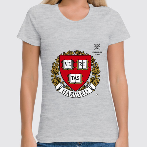 Заказать женскую футболку в Москве. Футболка классическая Harvard_ARSB от ARSBOYZ BRAND - готовые дизайны и нанесение принтов.