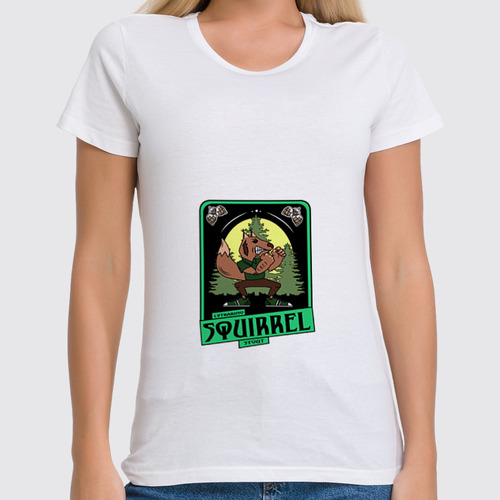 Заказать женскую футболку в Москве. Футболка классическая squirrel от торгаш - готовые дизайны и нанесение принтов.
