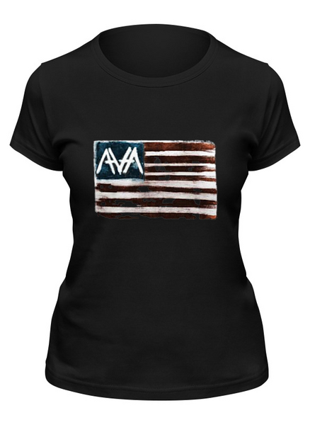 Заказать женскую футболку в Москве. Футболка классическая Flag Banner AvA от slider - готовые дизайны и нанесение принтов.