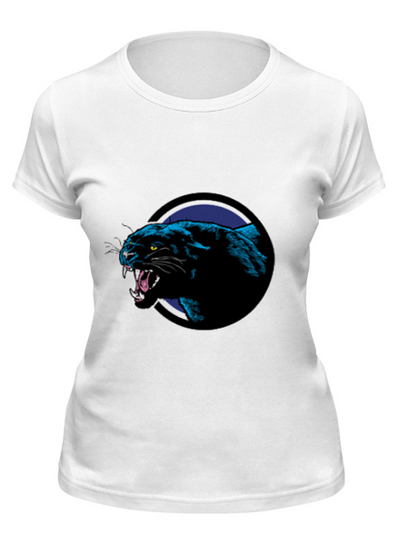 Заказать женскую футболку в Москве. Футболка классическая Пантера от YellowCloverShop - готовые дизайны и нанесение принтов.