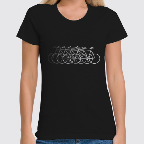 Заказать женскую футболку в Москве. Футболка классическая Велосипед от printik - готовые дизайны и нанесение принтов.