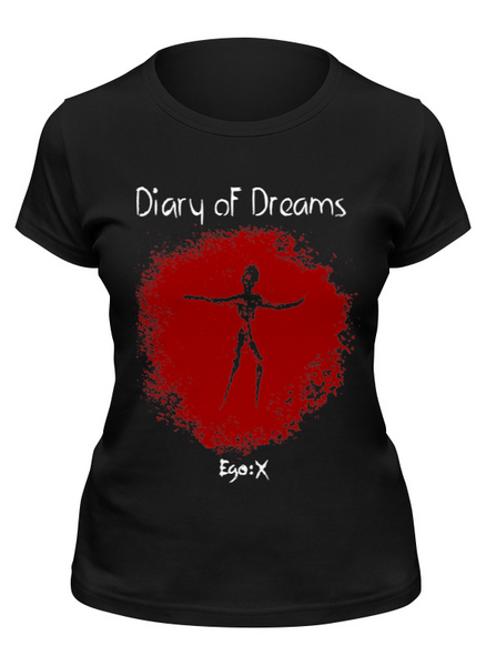 Заказать женскую футболку в Москве. Футболка классическая Diary of Dreams / Ego:X от OEX design - готовые дизайны и нанесение принтов.