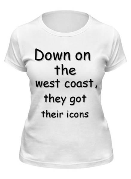 Заказать женскую футболку в Москве. Футболка классическая Lana Del Rey West Coast от flipside - готовые дизайны и нанесение принтов.