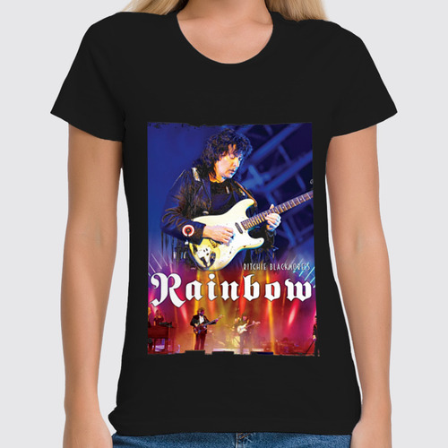 Заказать женскую футболку в Москве. Футболка классическая Rainbow (Blackmore) от Денис - готовые дизайны и нанесение принтов.