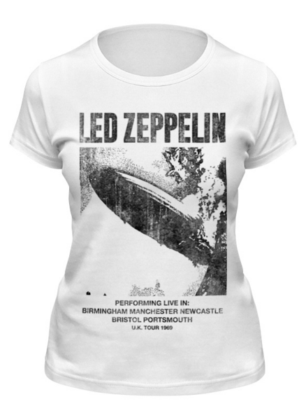 Заказать женскую футболку в Москве. Футболка классическая Led Zeppelin от geekbox - готовые дизайны и нанесение принтов.