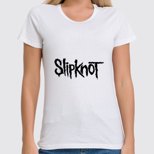 Заказать женскую футболку в Москве. Футболка классическая Slipknot от YellowCloverShop - готовые дизайны и нанесение принтов.
