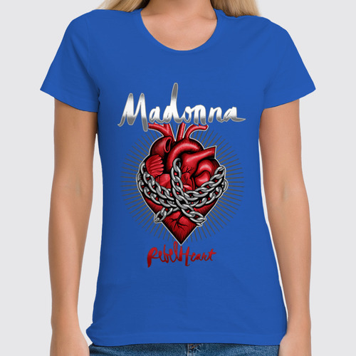 Заказать женскую футболку в Москве. Футболка классическая Madonna от ПРИНТЫ ПЕЧАТЬ  - готовые дизайны и нанесение принтов.