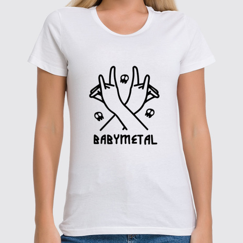 Заказать женскую футболку в Москве. Футболка классическая BABYMETAL от geekbox - готовые дизайны и нанесение принтов.