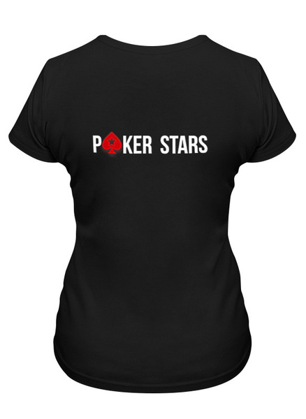 Заказать женскую футболку в Москве. Футболка классическая PokerStars от Moroz - готовые дизайны и нанесение принтов.