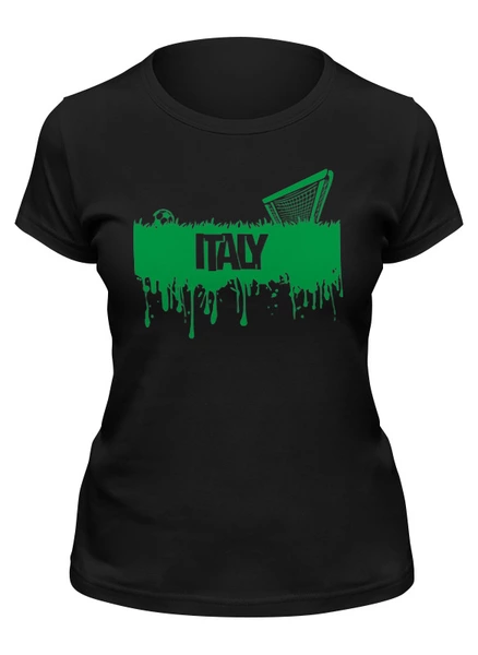 Заказать женскую футболку в Москве. Футболка классическая Футбол Италии от skynatural - готовые дизайны и нанесение принтов.