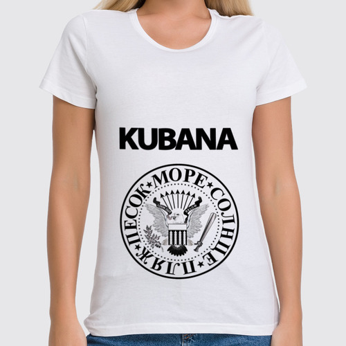 Заказать женскую футболку в Москве. Футболка классическая KUBANA от Александр  - готовые дизайны и нанесение принтов.
