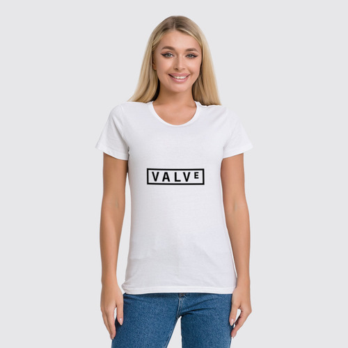 Заказать женскую футболку в Москве. Футболка классическая Valve от YellowCloverShop - готовые дизайны и нанесение принтов.