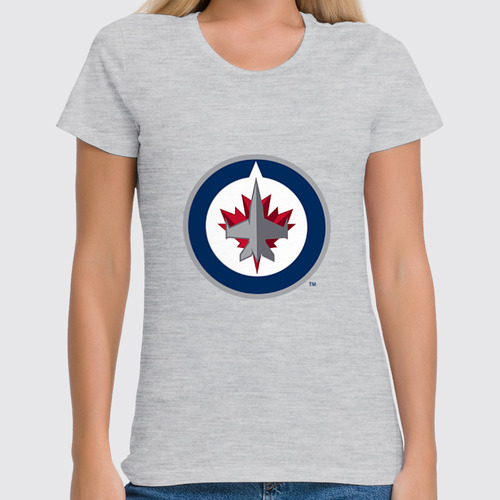 Заказать женскую футболку в Москве. Футболка классическая Winnipeg Jets / NHL Canada от KinoArt - готовые дизайны и нанесение принтов.