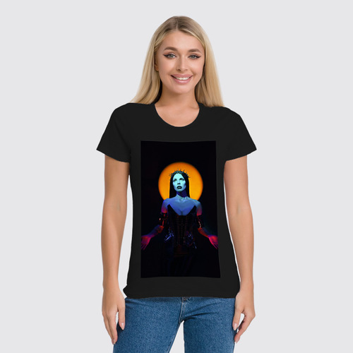 Заказать женскую футболку в Москве. Футболка классическая julie от krishna - готовые дизайны и нанесение принтов.