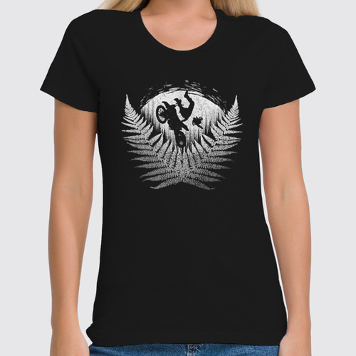 Заказать женскую футболку в Москве. Футболка классическая Moon Riders от oneredfoxstore@gmail.com - готовые дизайны и нанесение принтов.