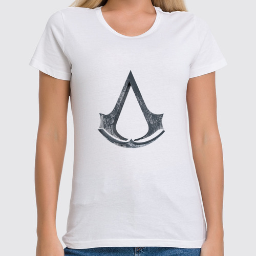 Заказать женскую футболку в Москве. Футболка классическая Assassin’s Creed от GeekFox  - готовые дизайны и нанесение принтов.