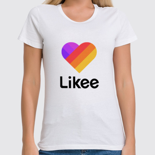 Заказать женскую футболку в Москве. Футболка классическая Likee  от DESIGNER   - готовые дизайны и нанесение принтов.
