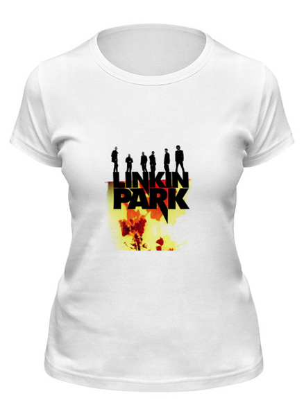 Заказать женскую футболку в Москве. Футболка классическая Linkin park от Fedor - готовые дизайны и нанесение принтов.