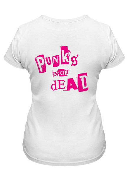 Заказать женскую футболку в Москве. Футболка классическая Punks Not Dead от Leichenwagen - готовые дизайны и нанесение принтов.