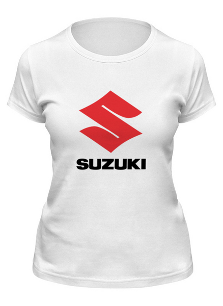 Заказать женскую футболку в Москве. Футболка классическая SUZUKI от DESIGNER   - готовые дизайны и нанесение принтов.