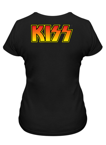 Заказать женскую футболку в Москве. Футболка классическая KISS (группа) от balden - готовые дизайны и нанесение принтов.