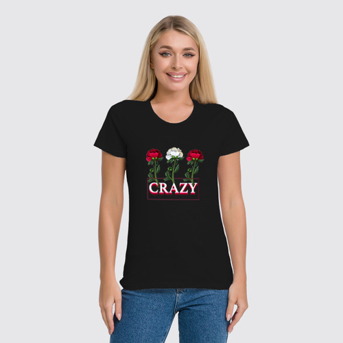 Заказать женскую футболку в Москве. Футболка классическая Crazy  от T-shirt print  - готовые дизайны и нанесение принтов.