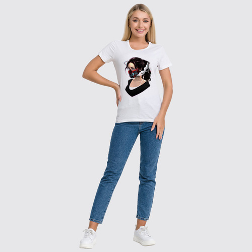 Заказать женскую футболку в Москве. Футболка классическая девочка от Ricky Red - готовые дизайны и нанесение принтов.