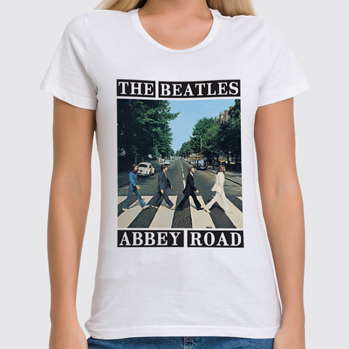 Заказать женскую футболку в Москве. Футболка классическая The Beatles от inPrintio - готовые дизайны и нанесение принтов.