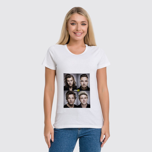 Заказать женскую футболку в Москве. Футболка классическая One Direction от Умару - готовые дизайны и нанесение принтов.