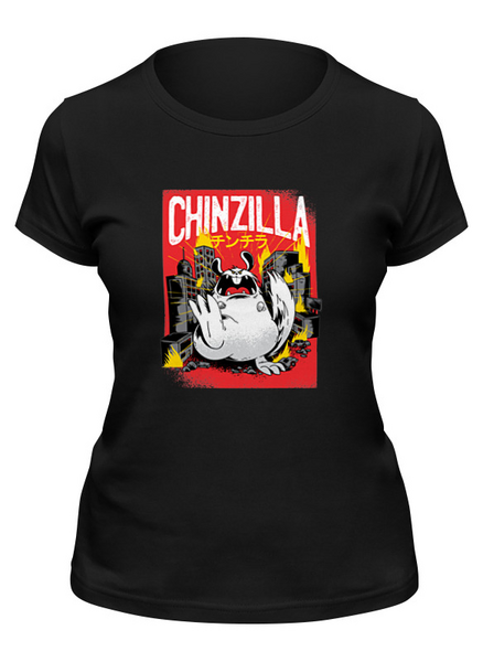 Заказать женскую футболку в Москве. Футболка классическая Chinzilla monster от Павел Павел - готовые дизайны и нанесение принтов.