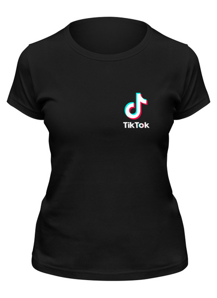 Заказать женскую футболку в Москве. Футболка классическая TikTok  от DESIGNER   - готовые дизайны и нанесение принтов.