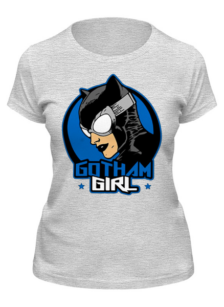 Заказать женскую футболку в Москве. Футболка классическая Gotham girl от ПРИНТЫ ПЕЧАТЬ  - готовые дизайны и нанесение принтов.