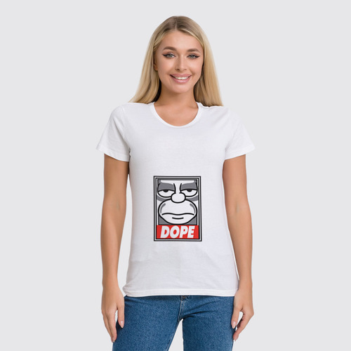 Заказать женскую футболку в Москве. Футболка классическая |DOPE| от Coolprints - готовые дизайны и нанесение принтов.